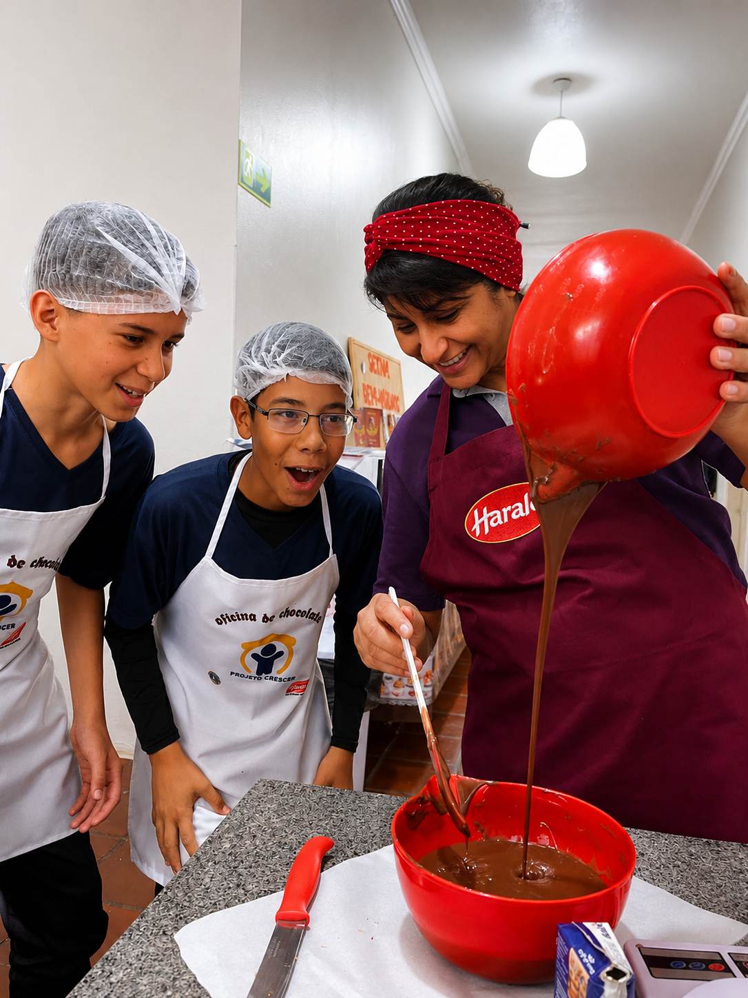 Oficina de Chocolate - Parceria com a Harald.