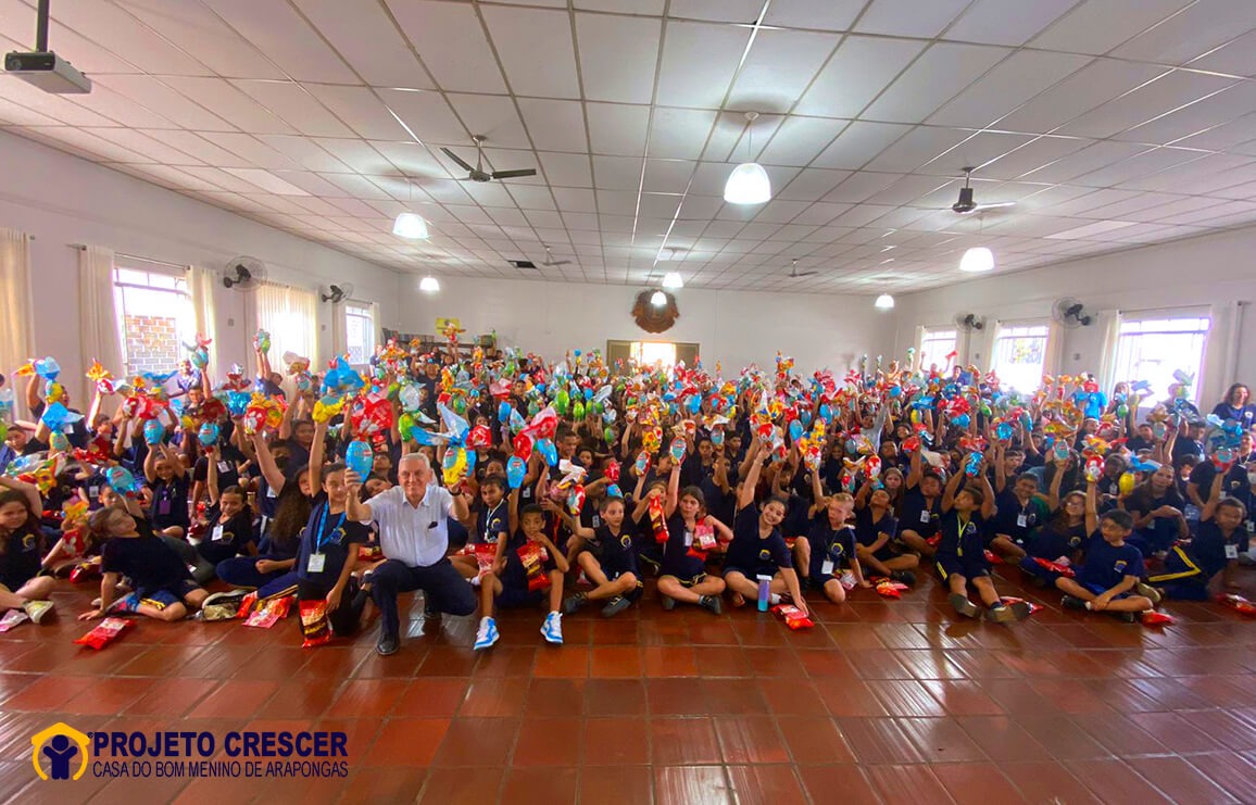 A tradição da festa de Páscoa segue firme no Projeto Crescer!